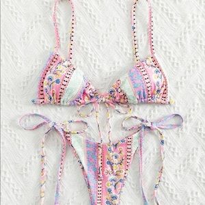 shein pink bikini